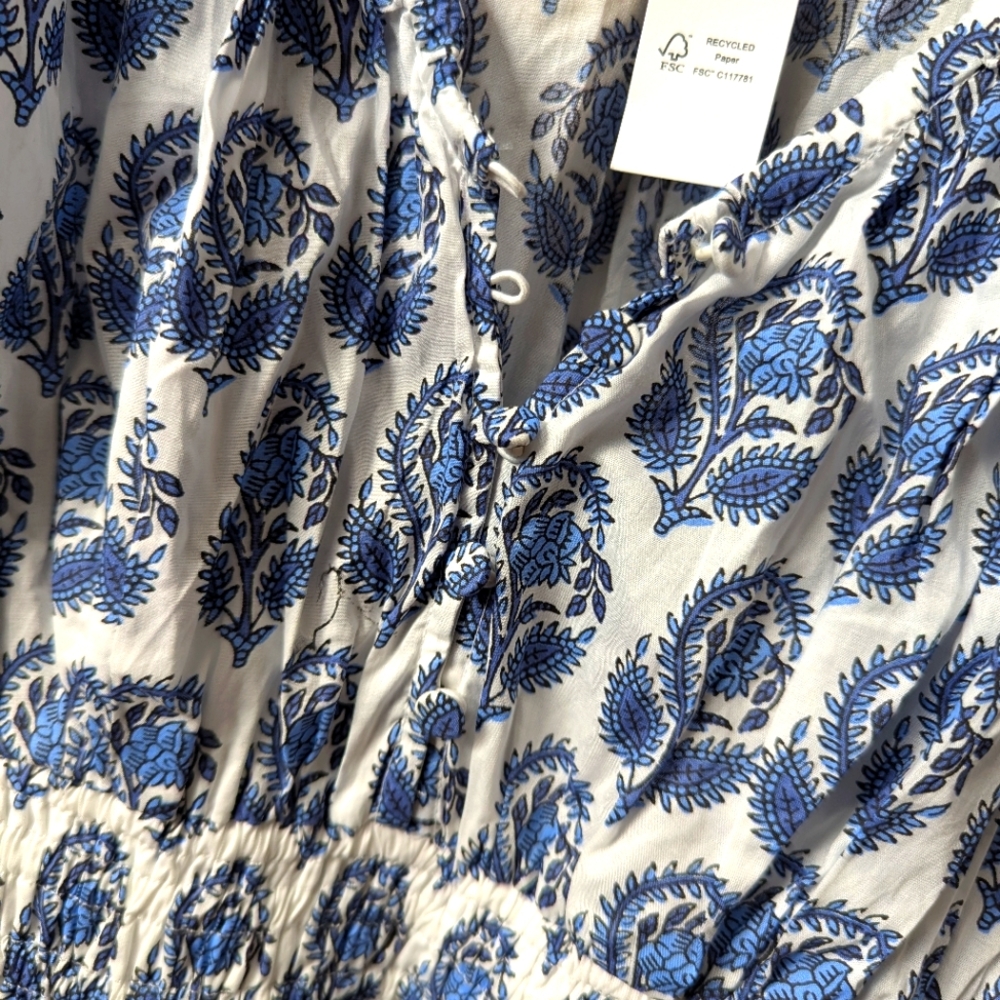 J Crew Bouquet Floral Indian Block Dress - Picture 4 of 5